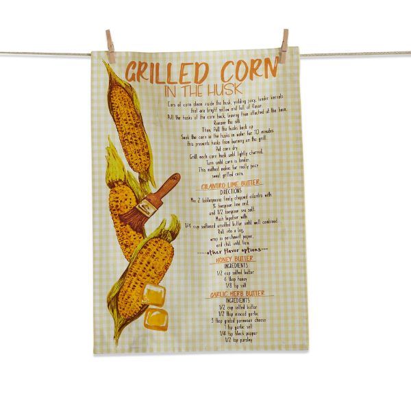 Grilled Corn Recipe Dishtowel