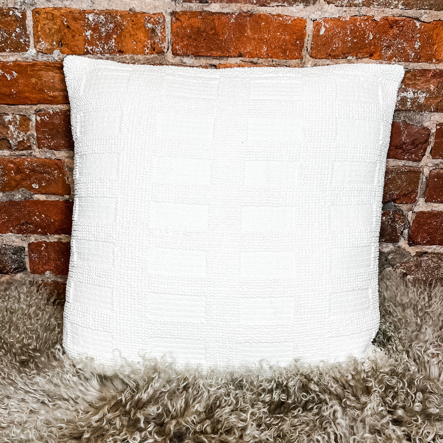 Cream Knit Pillow 20"