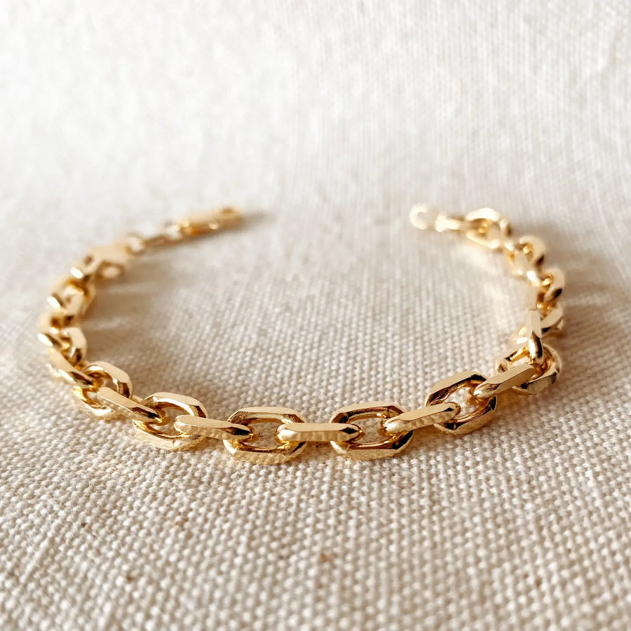 18k Gold 7mm Link Bracelet