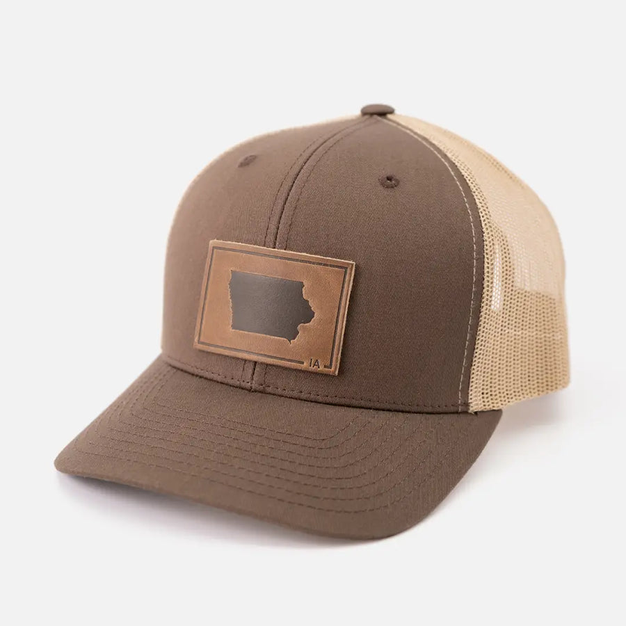 Iowa Leather Patch Hat