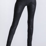 Plus High Waist Leather Leggings