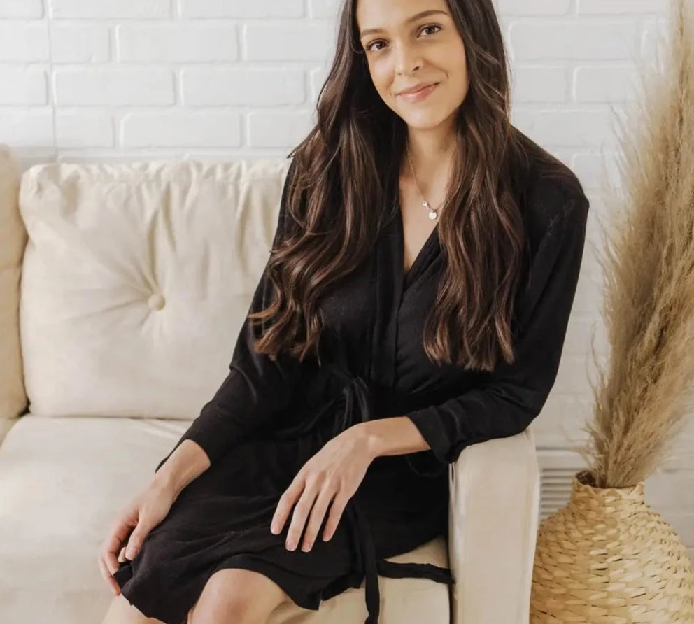 Mama Ribbed Robe
