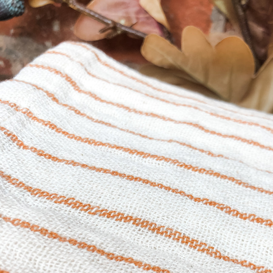 Natural & Rust Cotton Tea Towel 28”x18”