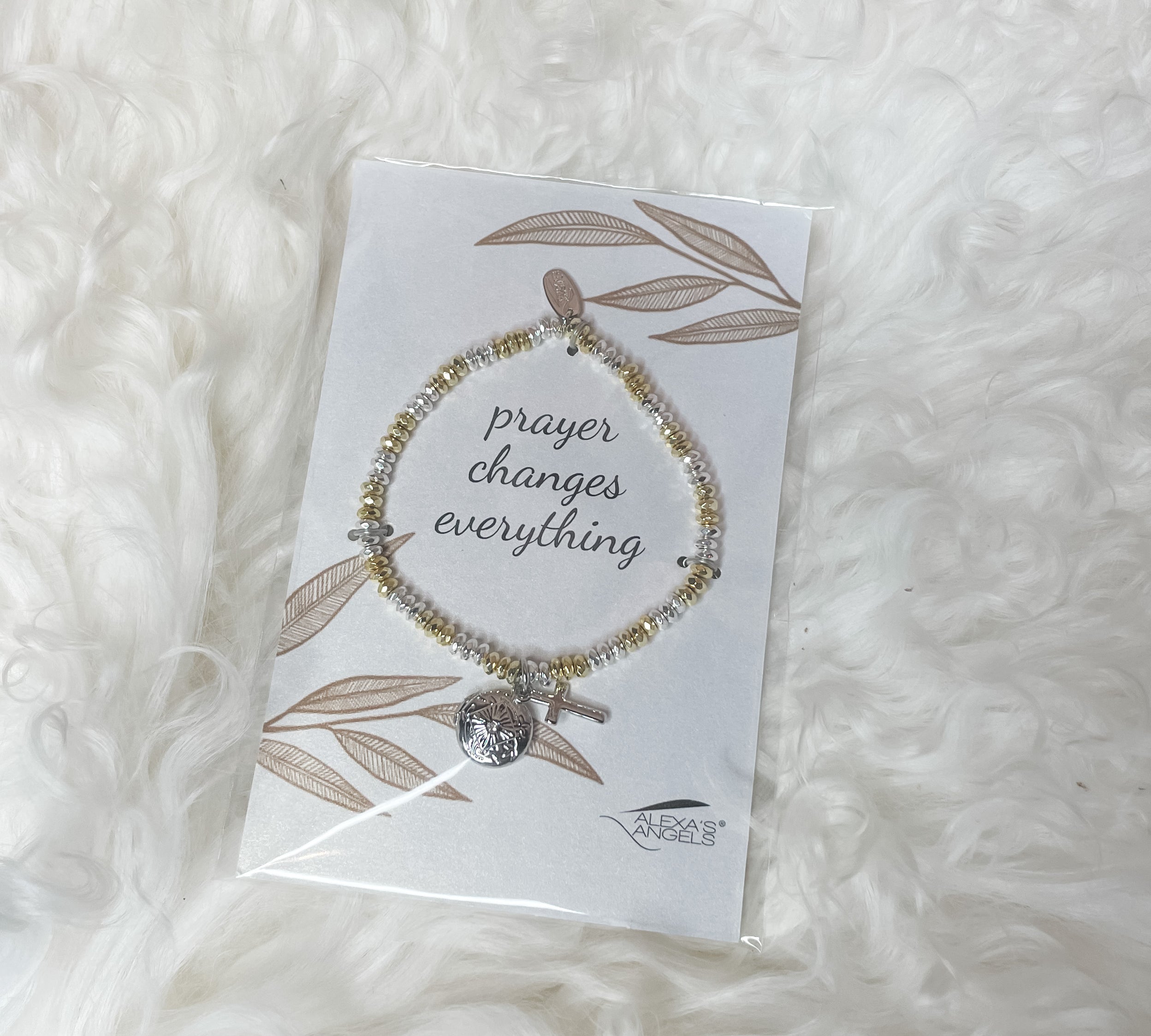 Silver/Gold Beaded Locket Bracelet