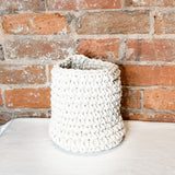 Cream Woven Rope Basket