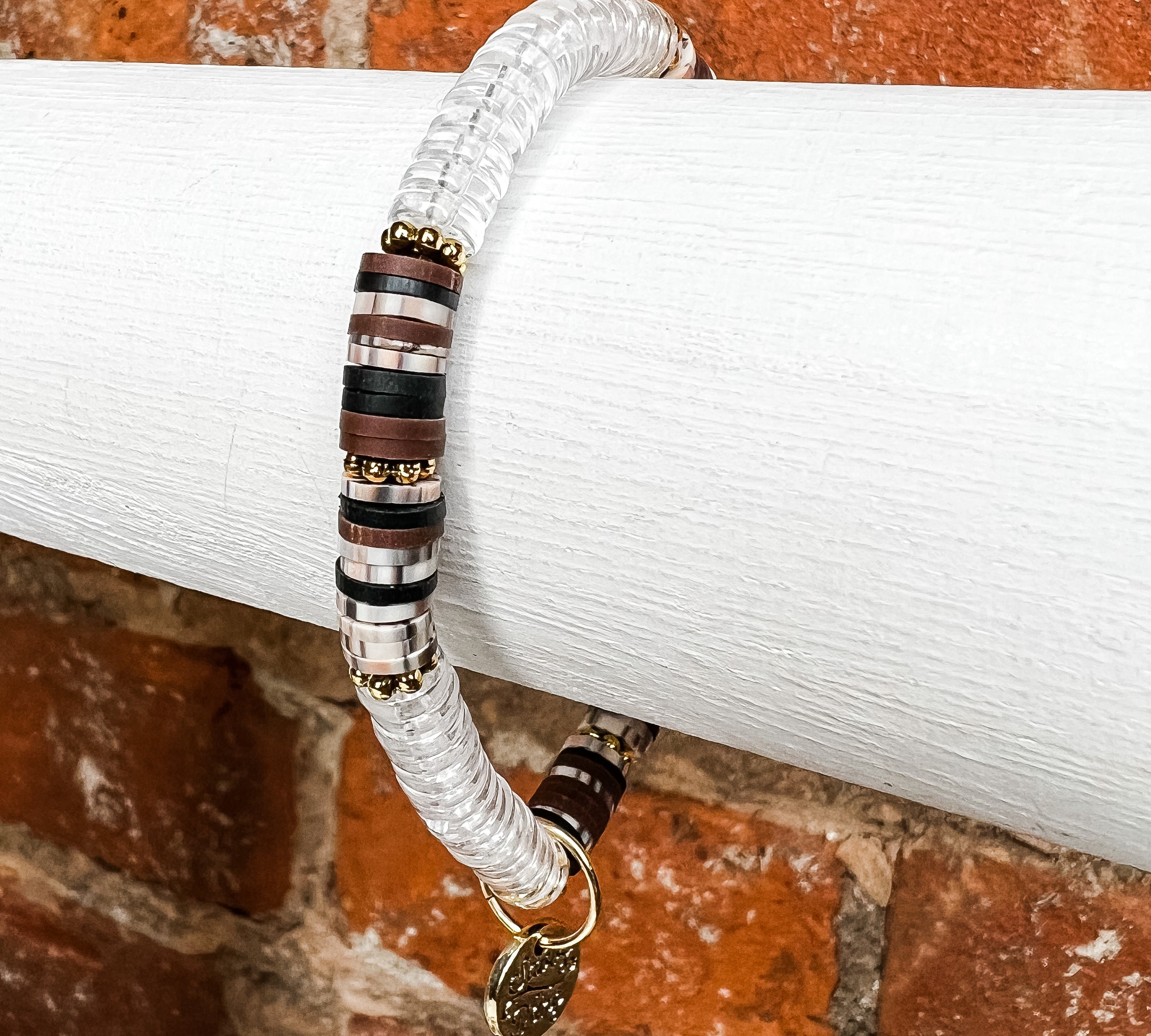 Acrylic Bamboo Heishi Bracelet