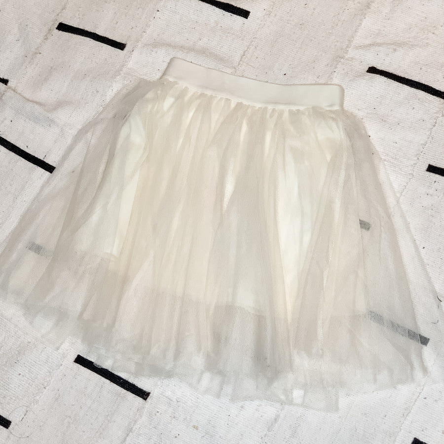 Girls Solid Layered Tulle Skirt