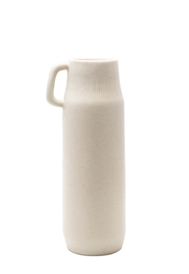 Cream Ceramic Pitcher w/ Handle 11.75"