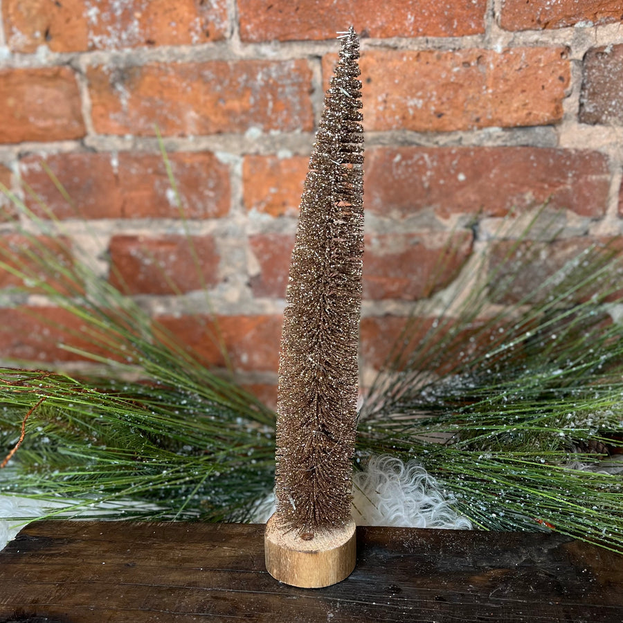Bottle Brush Tree w/ 8 LEDs 11.75”