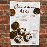 Cinnamon Roll Recipe Dishtowel Set of 2