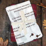Mulled Wine Recipe Dishtowel Set of 2