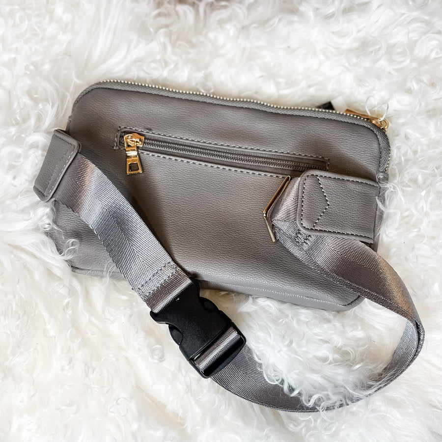 Mabel Square Leather Fanny Pack