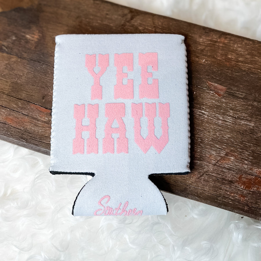Pink Yeehaw Coozie