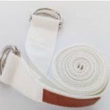 White MantraDog D Ring Yoga Strap