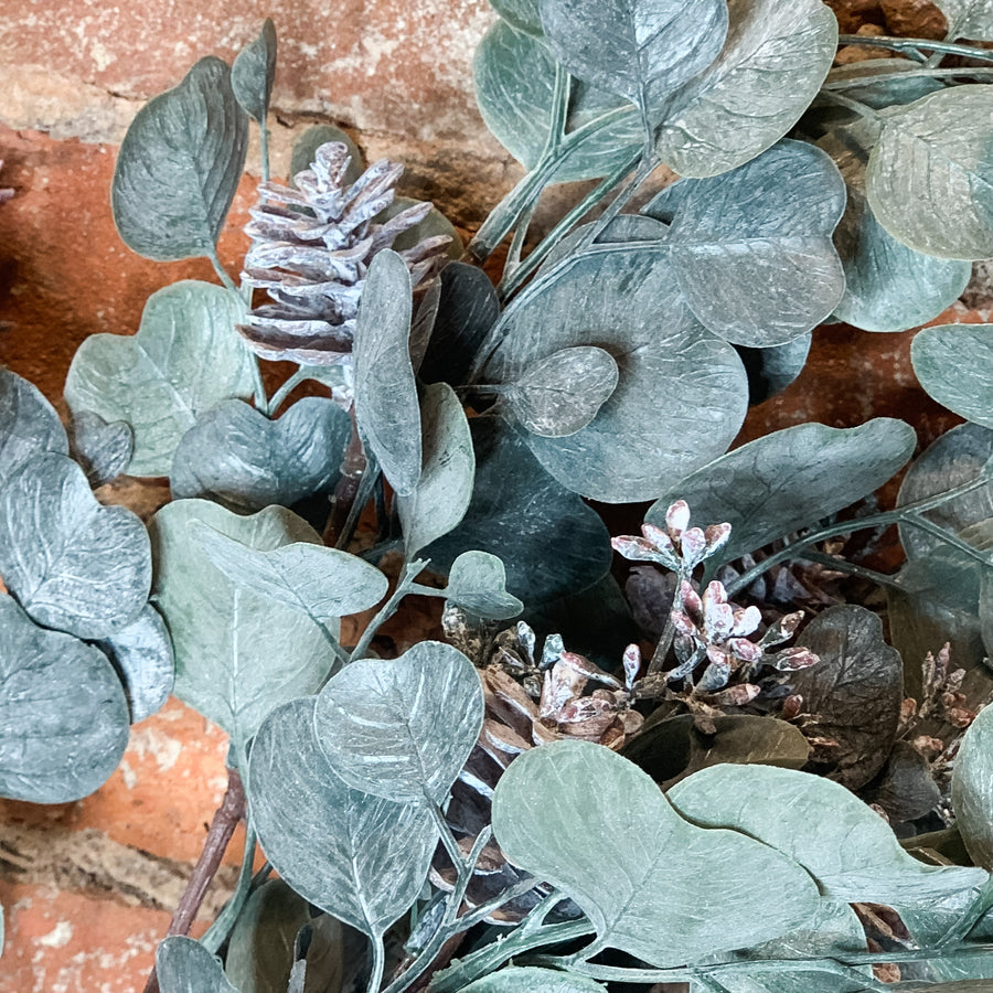 Sage Eucalyptus & Pinecone Bush 17"