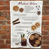 Mulled Wine Recipe Dishtowel Set of 2