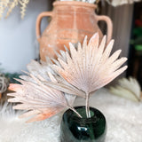 Bleached Palm Bush 15.5”