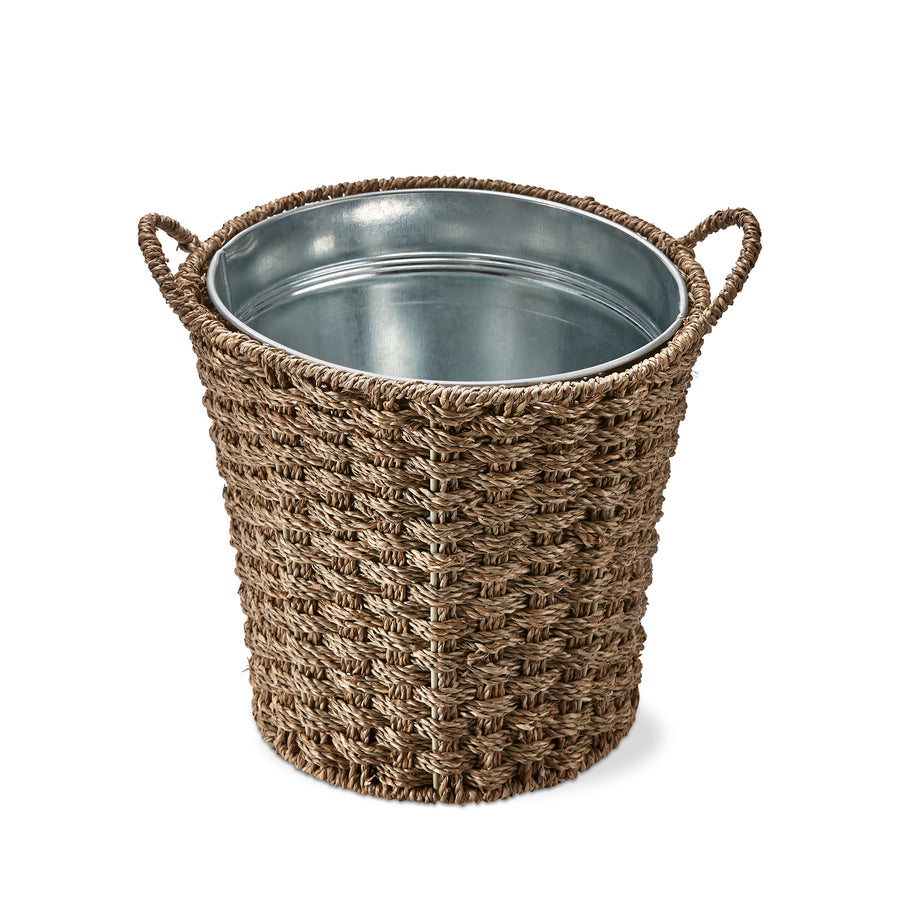 Seagrass Basket Weave Ice Bucket