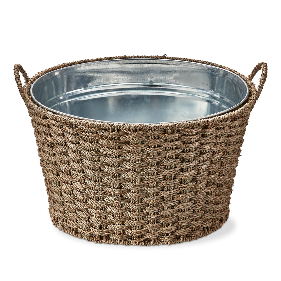 Seagrass Basket Weave Party Tub