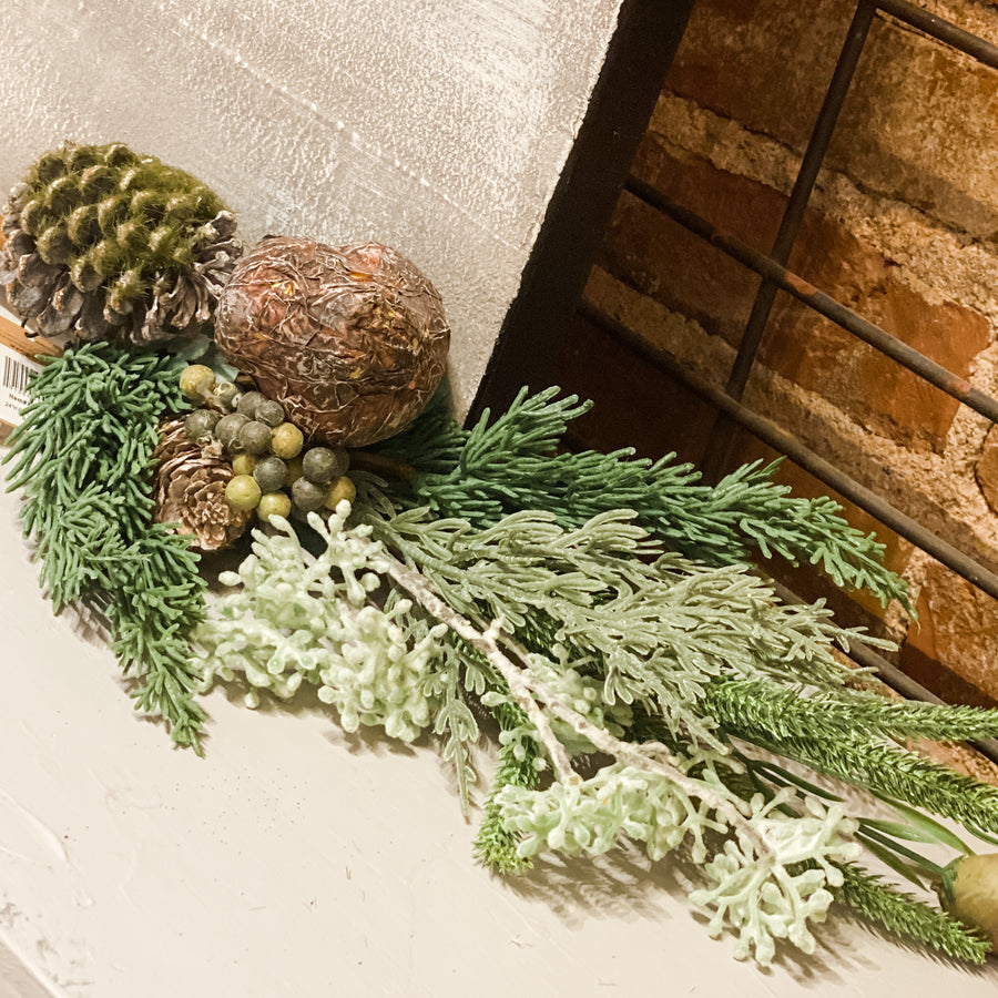 Natural Pinecone Greenery Spray 24”