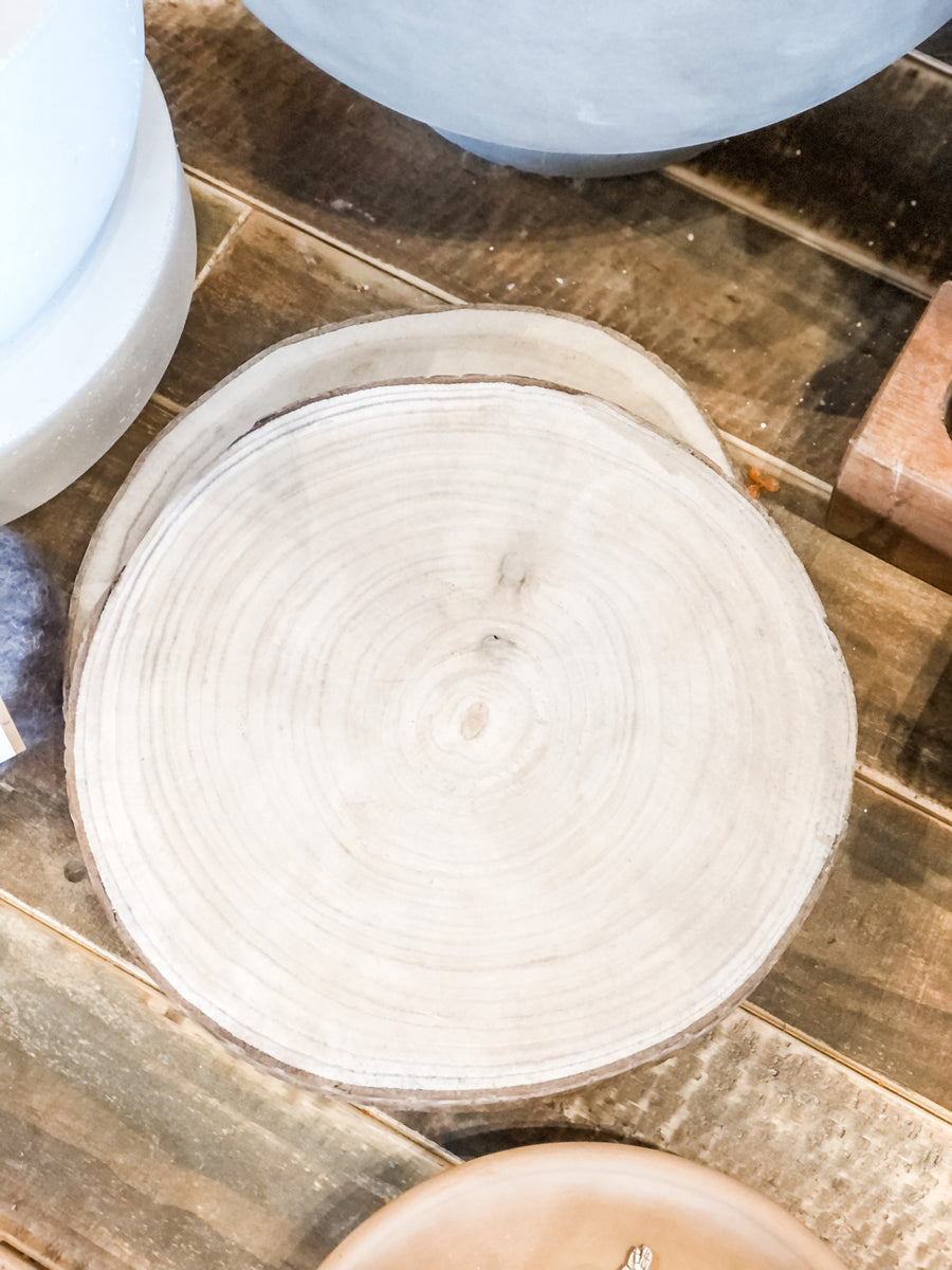 Round Paulowina Wood Slice 12.75”