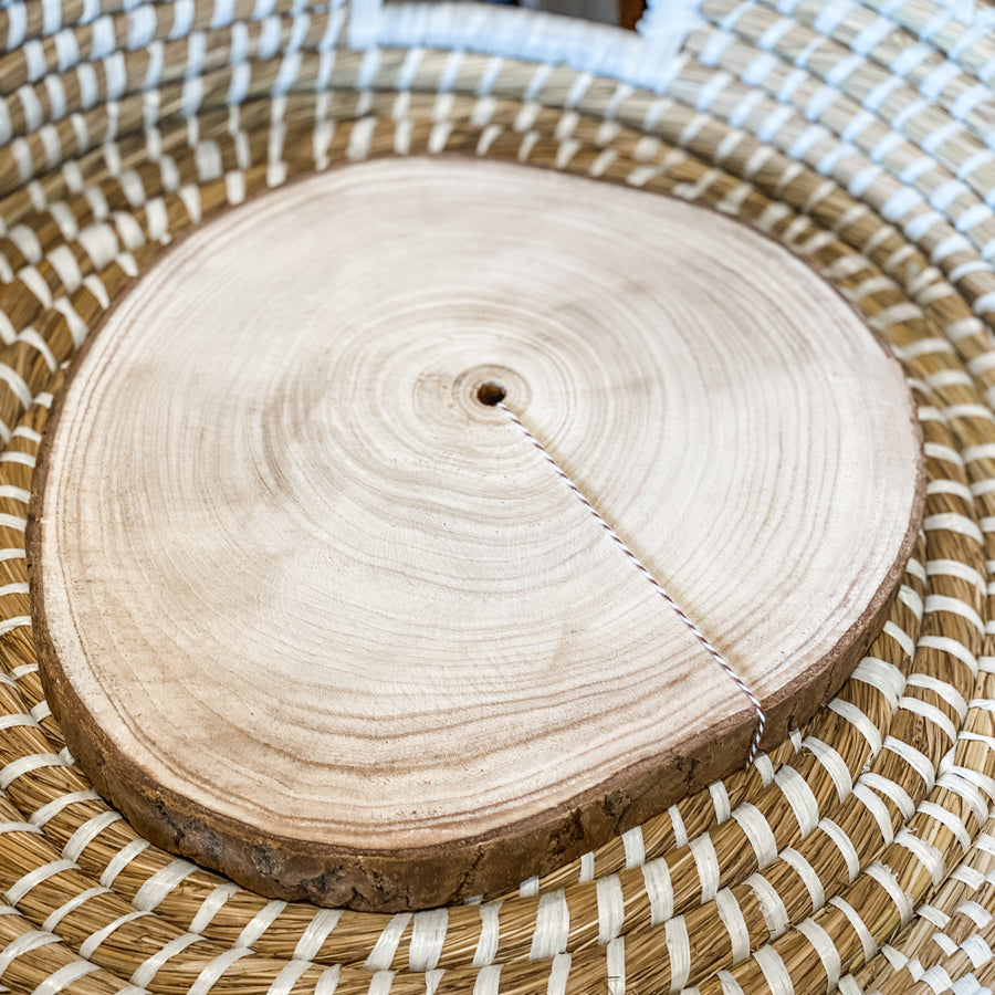 Round Paulowina Wood Slice 12.75”