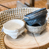 Paper Mache Footed Bowl 6x4