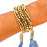 Acrylic Bamboo Heishi Bracelet