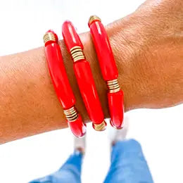 Acrylic Tube Bamboo Bracelet