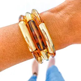 Acrylic Tube Bamboo Bracelet