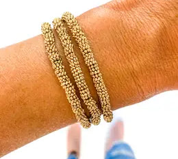 Acrylic Bamboo Heishi Bracelet