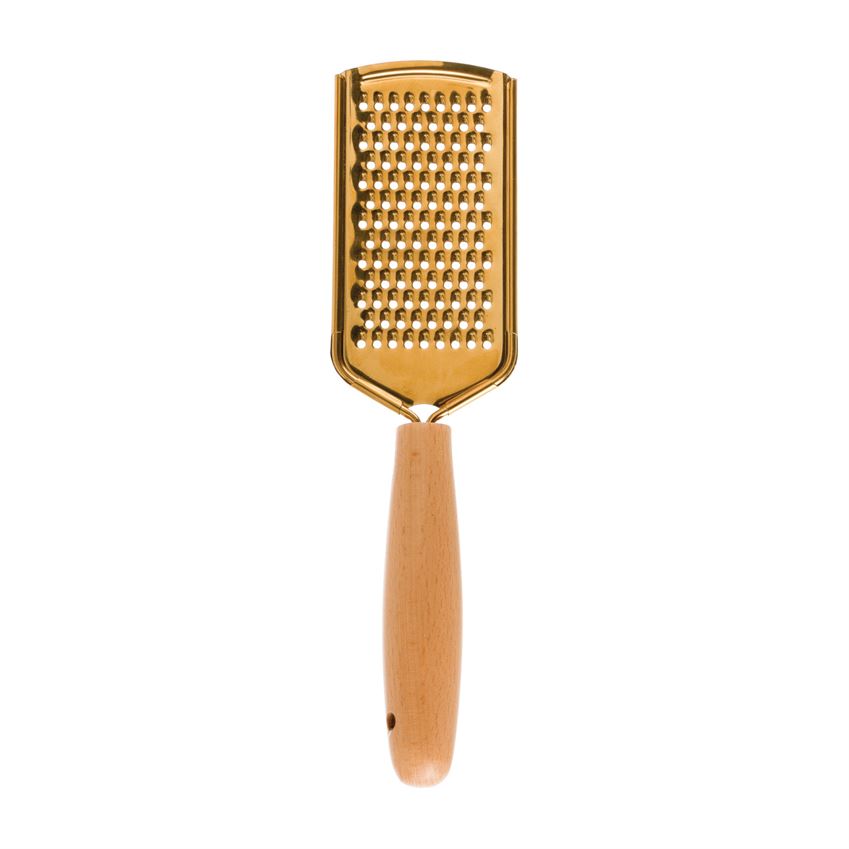 Gold Stainless steel Grater w/ Wood Handle