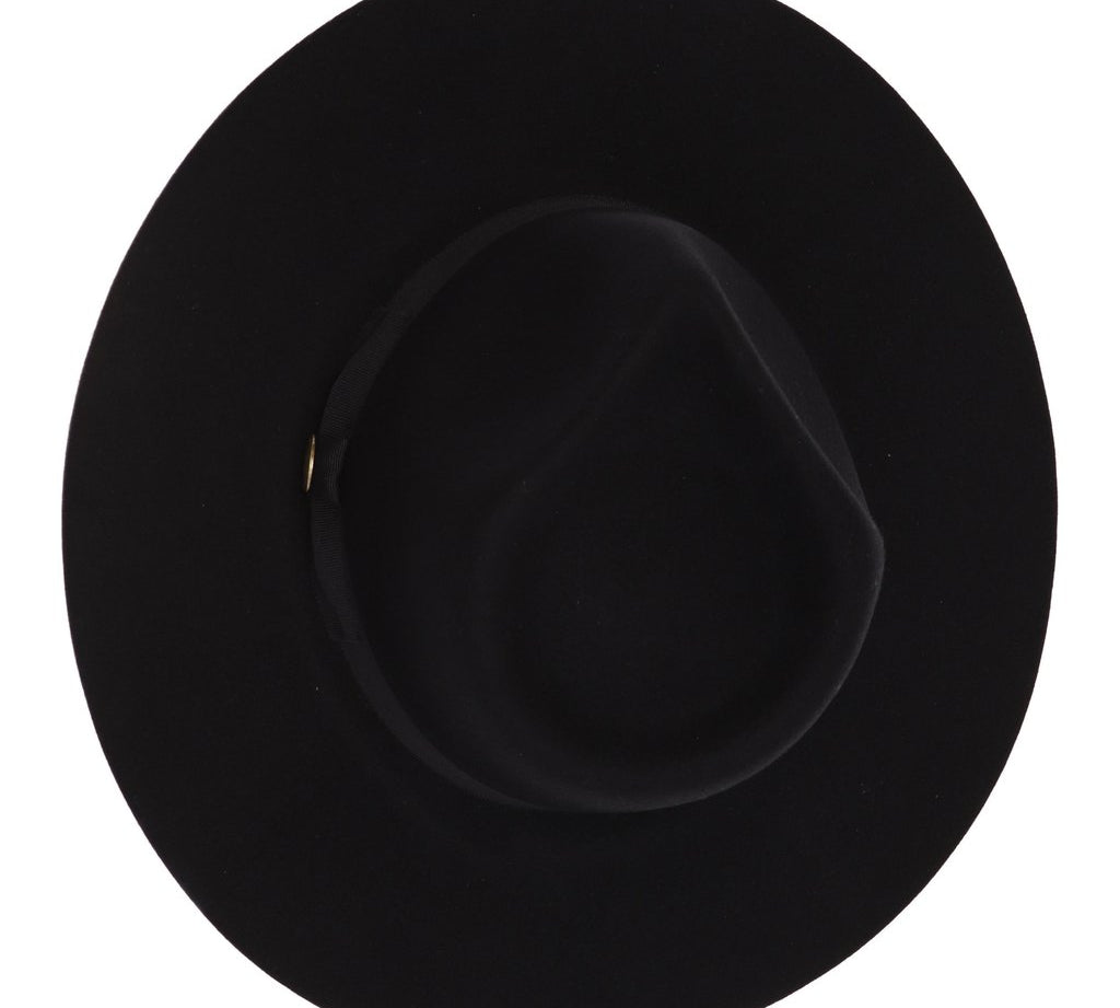 CC Ribbon Band Trim Wool Felt Panama Hat