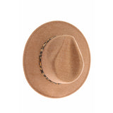 CC Leopard Trim Vegan Panama Hat