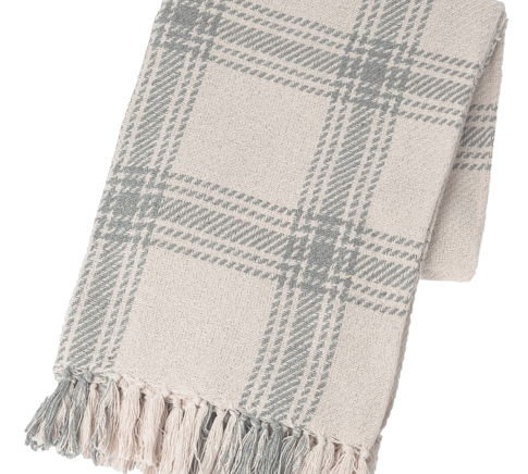 Plaid Woven Throw 50x60