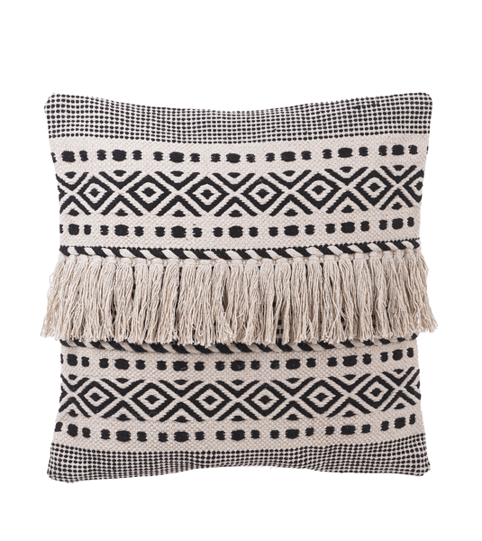 B&W Tribal Striped Pillow 18x18 - MarketPlaceManning