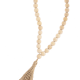 Wood Bead Loop w/ Tassle