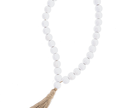 Wood Bead Loop w/ Tassle