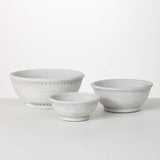 Whitewashed Garden Planter Bowl