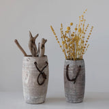 Wood Jug w/ Rope Handle 5x13