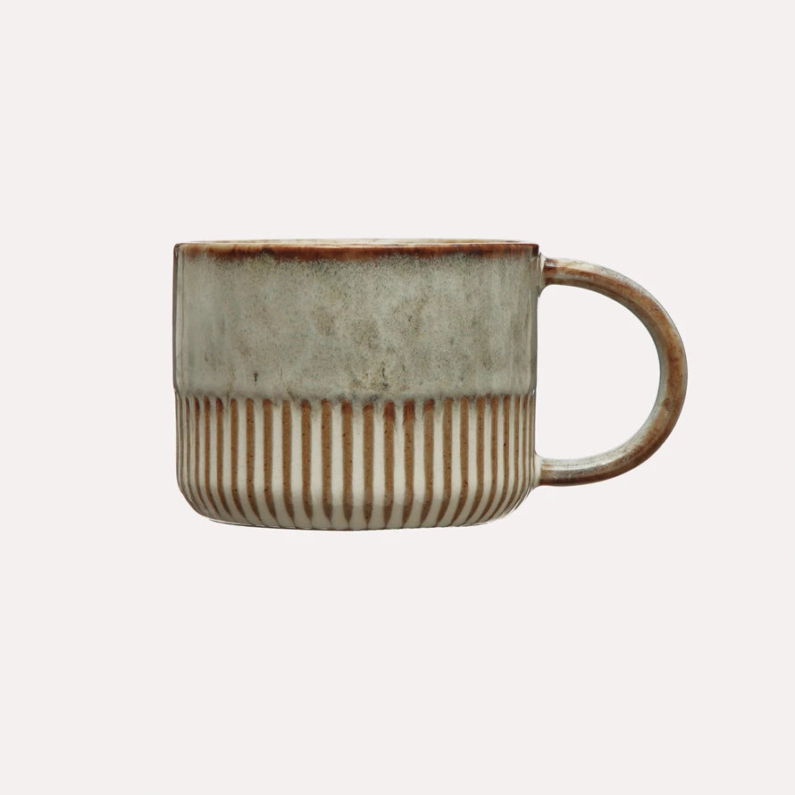Crimped Bottom Stoneware Mug 14oz