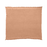 Putty Cotton Waffle Weave Throw w/ Fringe 60x50