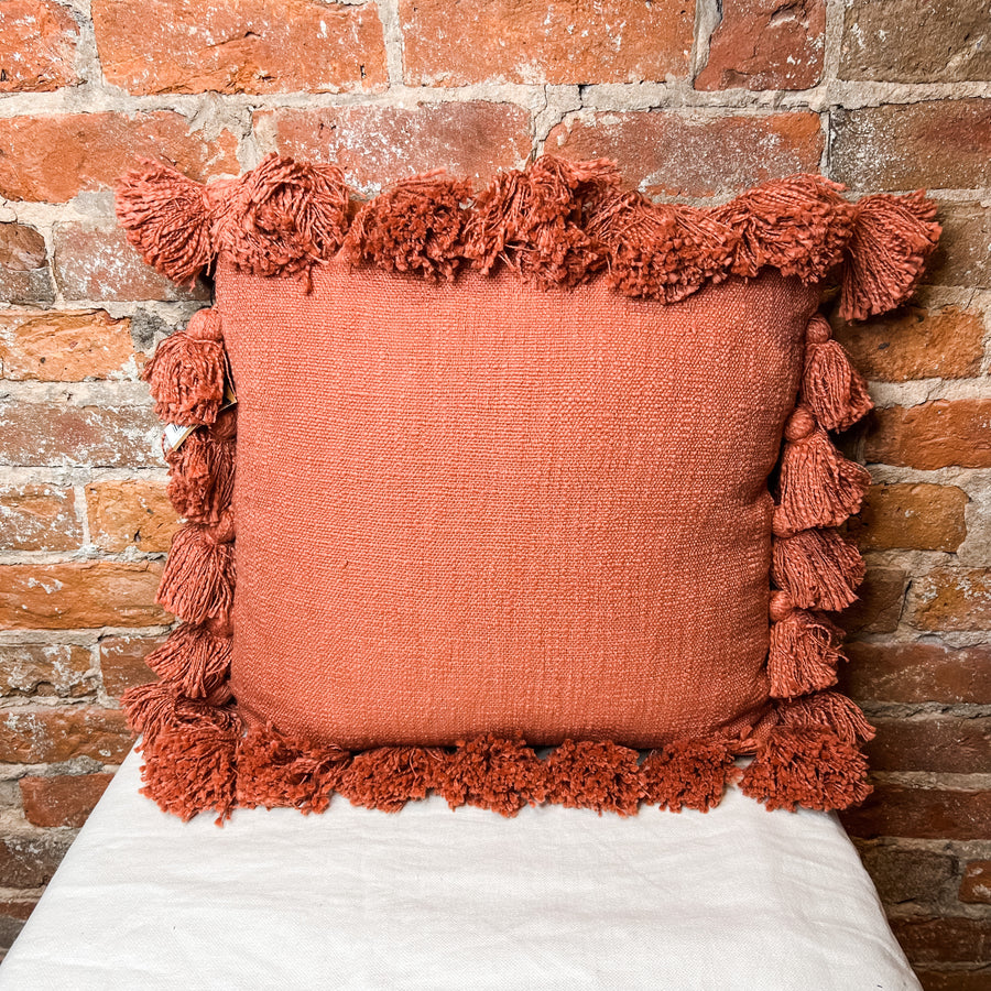 Square Cotton Pillow w/ Tassel