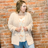 Plus Open Ruched Sleeve Blazer