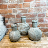Pine Wood Bud Vase w/ Glass Insert