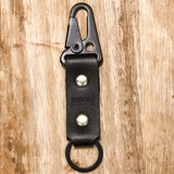 Leather Keychain w/ Black Clip