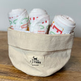 Doe A Deer Set of 3 Flour Sack Burp Cloths