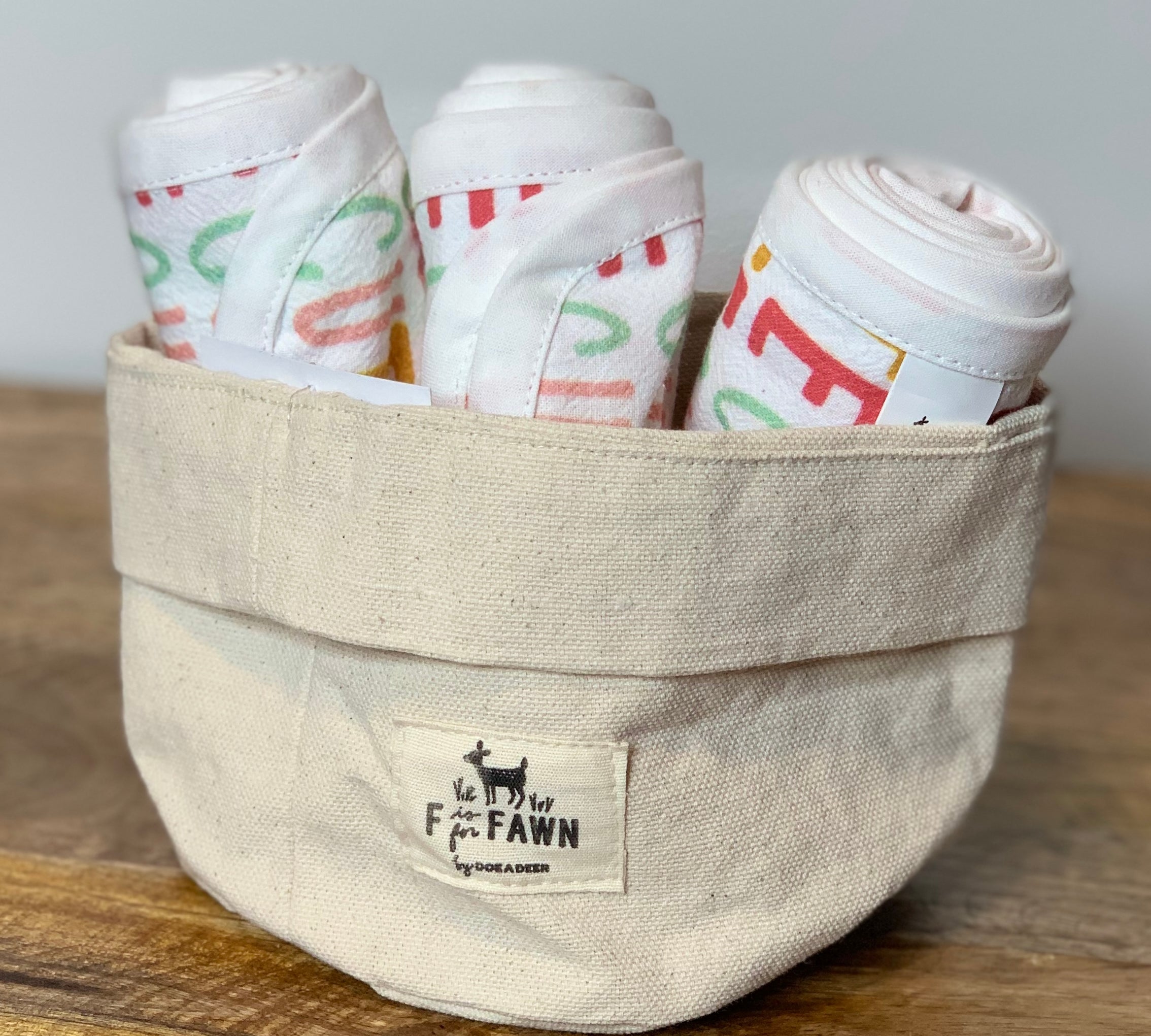 Doe A Deer Set of 3 Flour Sack Burp Cloths