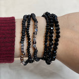Glass & Wood Bead Bracelet