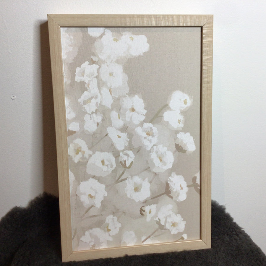 White Flowers Wall Art